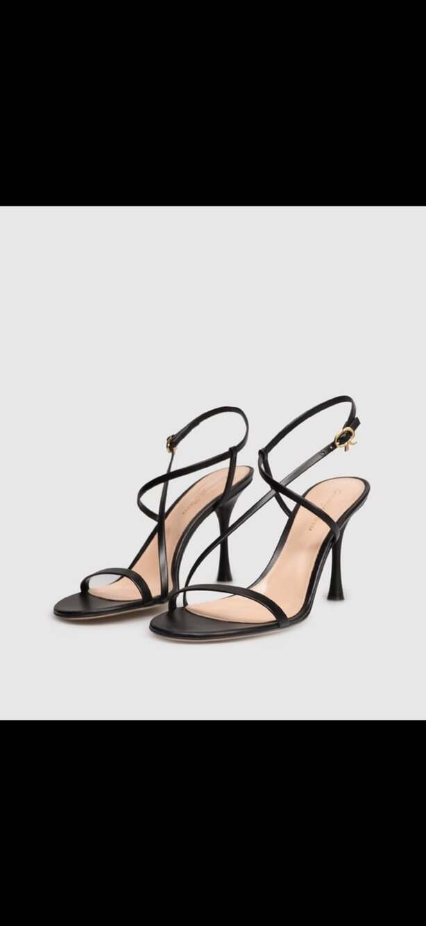 Gianvito Rossi Ascent 85 Black Calf Leather Sandals EU 37.5 – MSRP $945